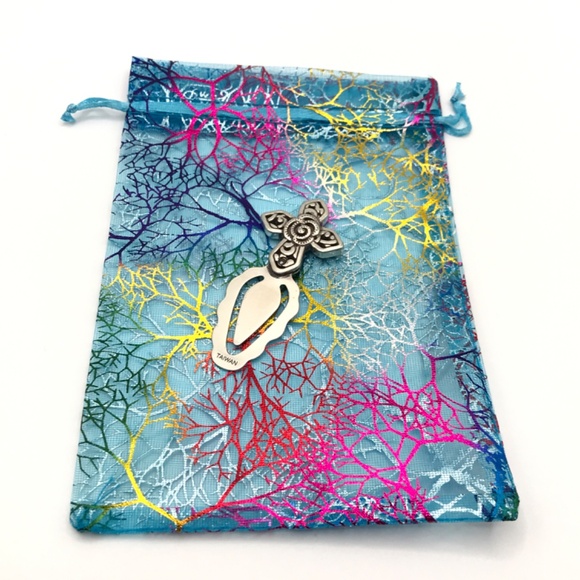 Bookmark Cross Silver Plate Scrolled Faith Gift Friend Quiet Luxury - Picture 3 of 8